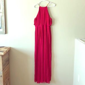 Red floor length dress NWOT